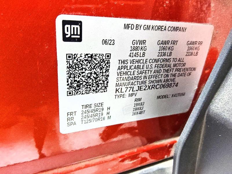 51993386 :رقم المزاد ، KL77LJE2XRC069874 vin ، 2024 Chevrolet Trax مزاد بيع