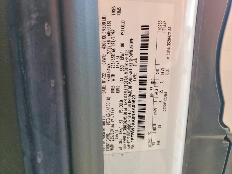 Продажа на аукционе авто 2022 Ford Transit, vin: 1FTBW3XK8NKA09623, номер лота: 53752556