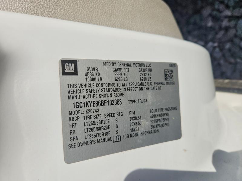 Aukcja sprzedaży 2011 Chevrolet Silverado, vin: 1GC1KYE86BF102883, numer aukcji: 53746446
