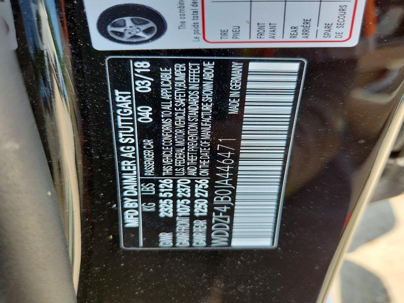 Aukcja sprzedaży 2018 Mercedes-benz E, vin: WDDZF4JB0JA446471, numer aukcji: 53944646