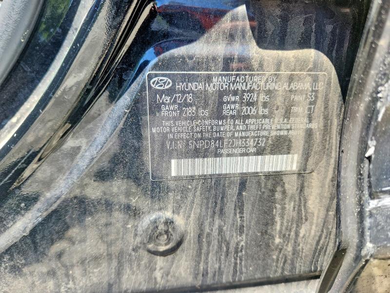 53384146 :رقم المزاد ، 5NPD84LF2JH334732 vin ، 2018 Hyundai Elantra مزاد بيع