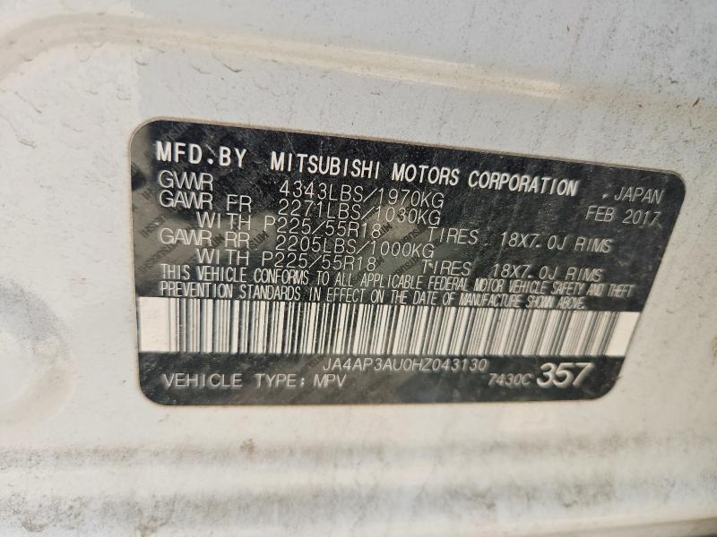 Продаж на аукціоні авто 2017 Mitsubishi Outlander Sport, vin: JA4AP3AU0HZ043130, номер лоту: 52414056