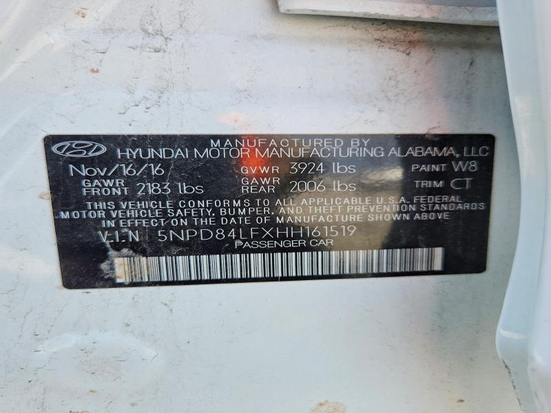 Продаж на аукціоні авто 2017 Hyundai Elandra, vin: 5NPD84LFXHH161519, номер лоту: 52496426
