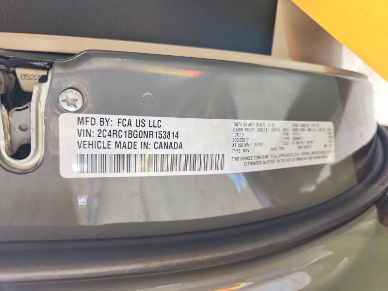 Продаж на аукціоні авто 2022 Chrysler Pacifica, vin: 2C4RC1BG0NR153814, номер лоту: 54001076