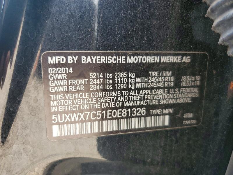 Auction sale of the 2014 Bmw X3, vin: 5UXWX7C51E0E81326, lot number: 54503326