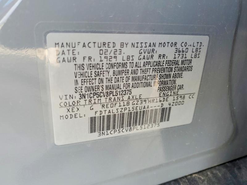 Aukcja sprzedaży 2023 Nissan Kicks, vin: 3N1CP5CV8PL512375, numer aukcji: 52121266