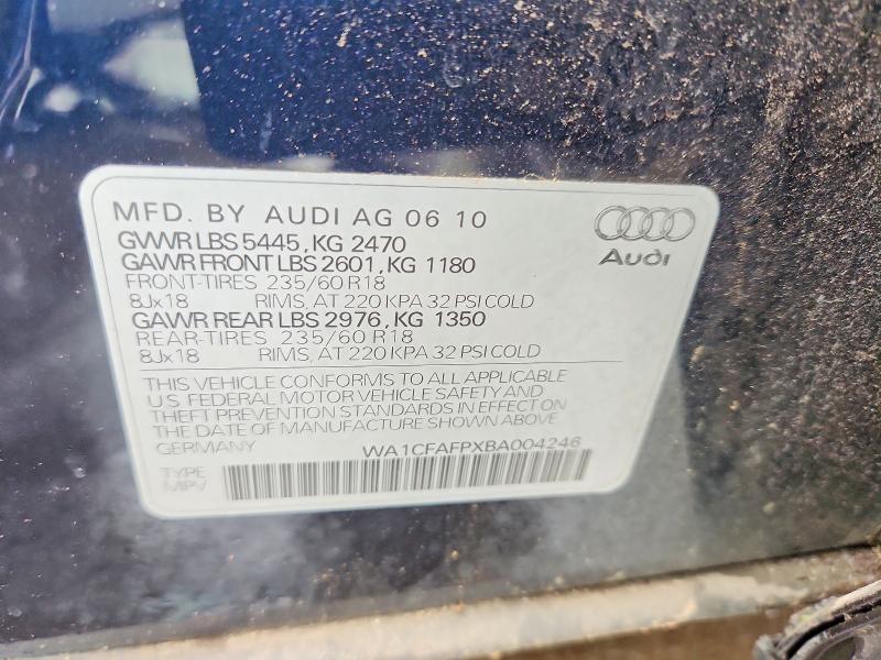 Продажа на аукционе авто 2011 Audi Q5, vin: WA1CFAFPXBA004246, номер лота: 53609886
