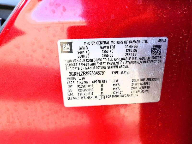 52268496 :رقم المزاد ، 2GKFLZE39E6345751 vin ، 2014 Gmc Terrain مزاد بيع