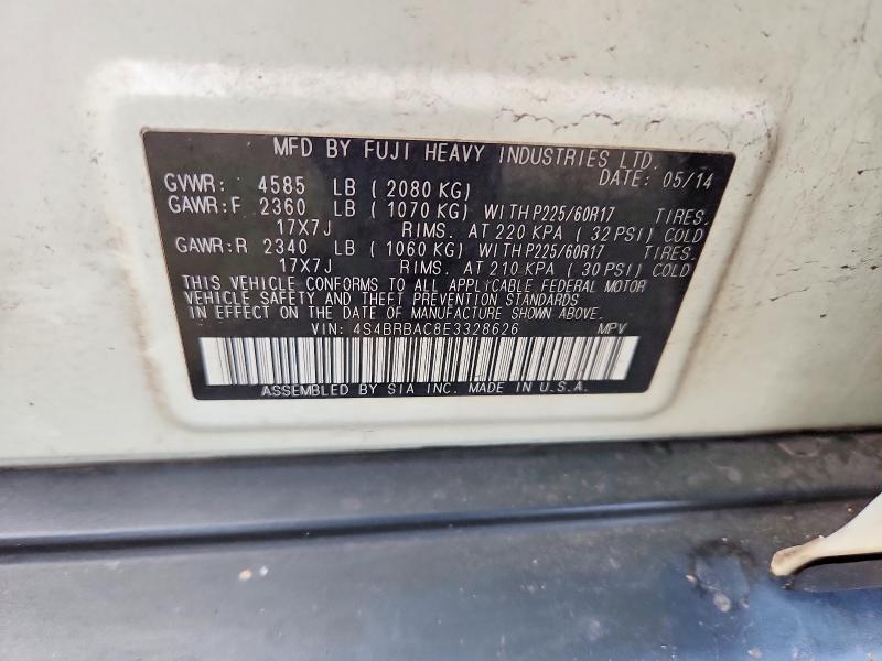 Aukcja sprzedaży 2014 Subaru Outback, vin: 4S4BRBAC8E3328626, numer aukcji: 54203966