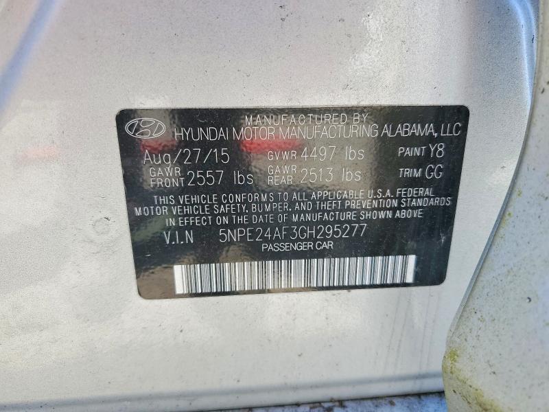 Aukcja sprzedaży 2016 Hyundai Sonata, vin: 5NPE24AF3GH295277, numer aukcji: 55104706