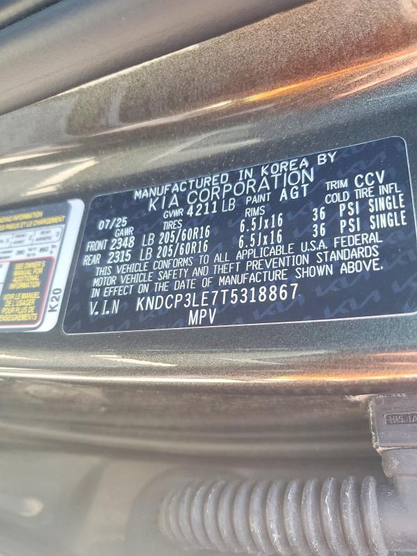 Продажа на аукционе авто 2026 Kia Niro, vin: KNDCP3LE7T5318867, номер лота: 52911596