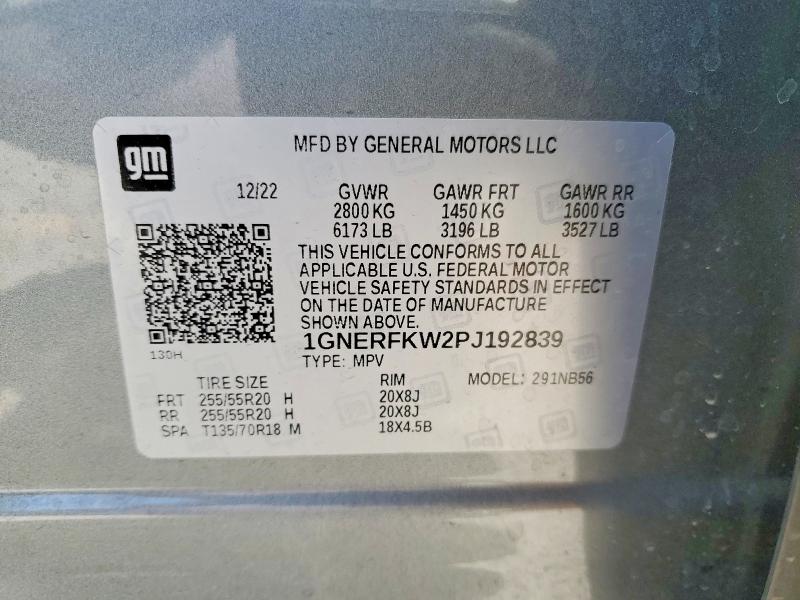 Aukcja sprzedaży 2023 Chevrolet Traverse, vin: 1GNERFKW2PJ192839, numer aukcji: 52528096