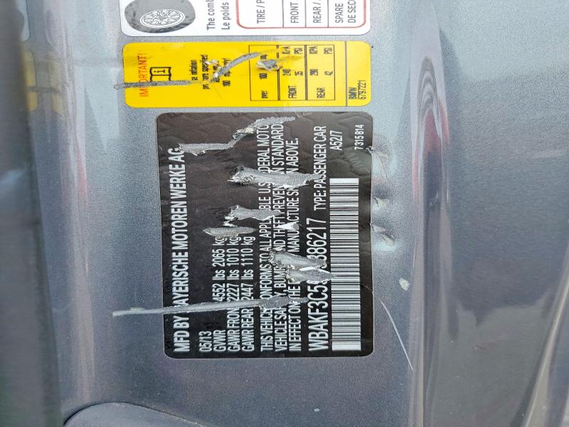 Продаж на аукціоні авто 2013 Bmw 328, vin: WBAKF3C55DJ386217, номер лоту: 52310016