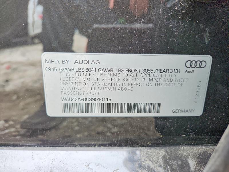 Aukcja sprzedaży 2016 Audi A8, vin: WAU43AFD6GN010115, numer aukcji: 54253526