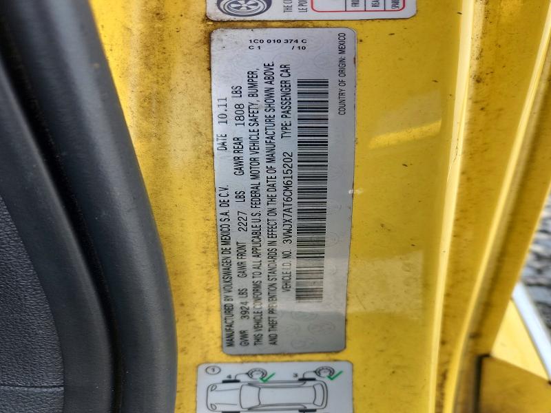 Продажа на аукционе авто 2012 Volkswagen Beetle, vin: 3VWJX7AT6CM615202, номер лота: 52524256