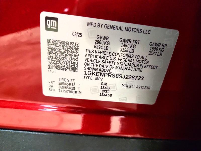 Aukcja sprzedaży 2025 Gmc Acadia, vin: 1GKENPRS8SJ228723, numer aukcji: 54245256
