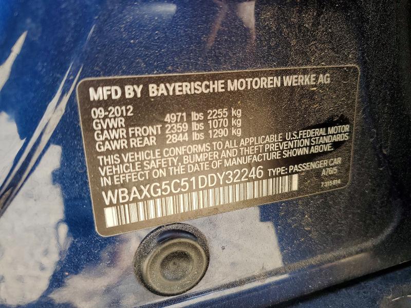 Продажа на аукционе авто 2013 Bmw 528, vin: WBAXG5C51DDY32246, номер лота: 53923396