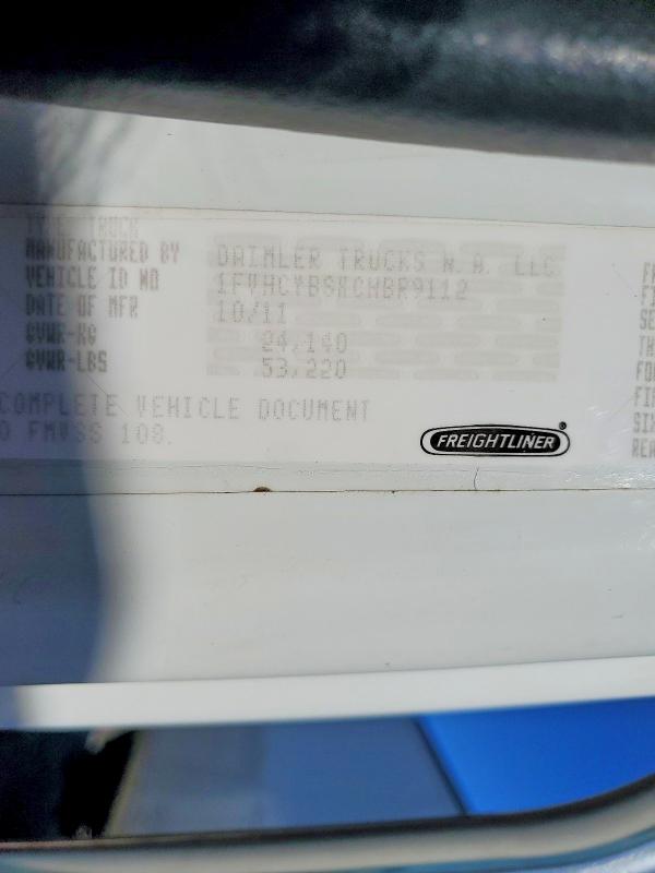 Aukcja sprzedaży 2012 Freightliner M2, vin: 1FVHCYBSXCHBR9112, numer aukcji: 52896396