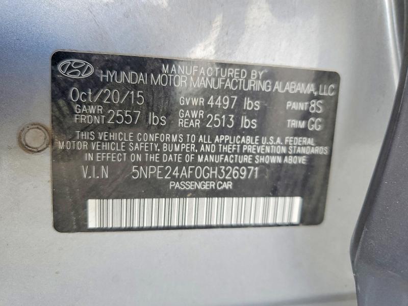 Продаж на аукціоні авто 2016 Hyundai Sonata, vin: 5NPE24AF0GH326971, номер лоту: 53565376