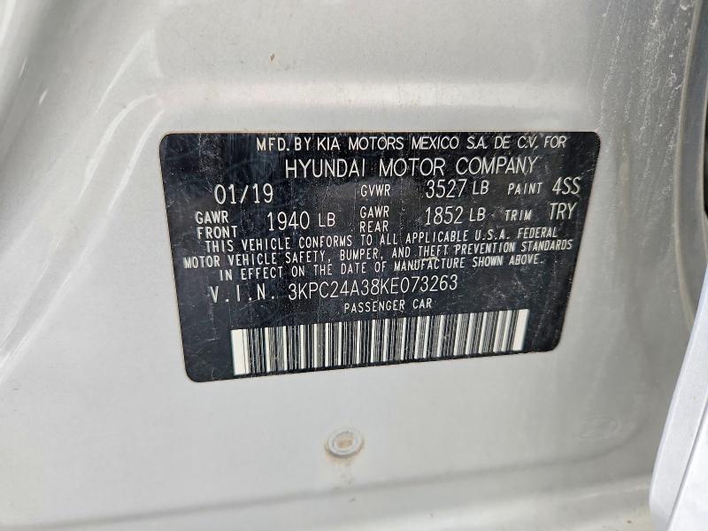 Продаж на аукціоні авто 2019 Hyundai Accent, vin: 3KPC24A38KE073263, номер лоту: 53629166