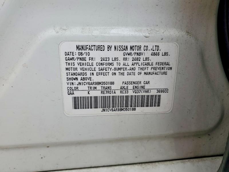 Продажа на аукционе авто 2011 Infiniti G37 Sedan, vin: JN1CV6AR9BM350188, номер лота: 53933056