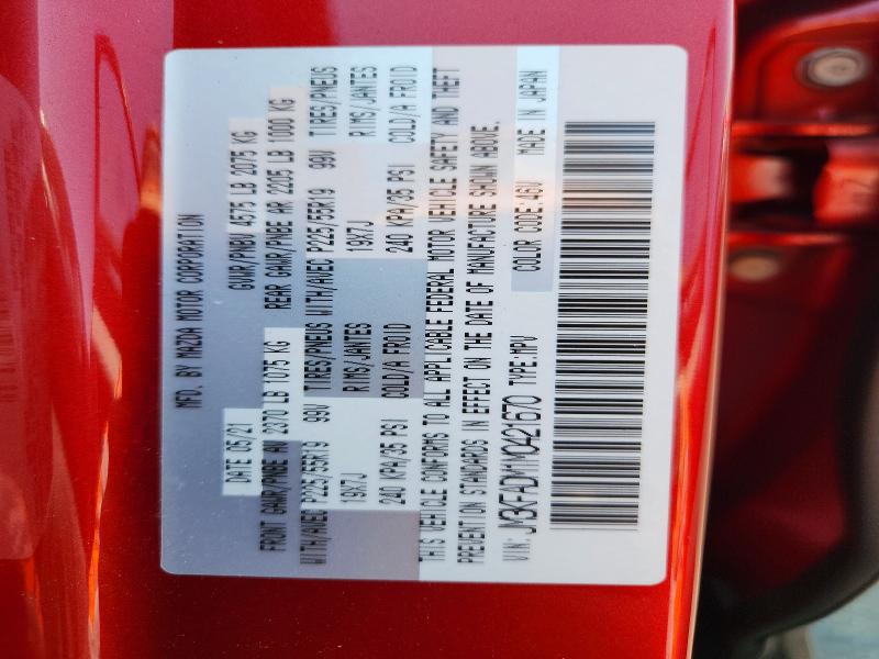 Продаж на аукціоні авто 2021 Mazda Cx-5, vin: JM3KFADM1M0421670, номер лоту: 54890276