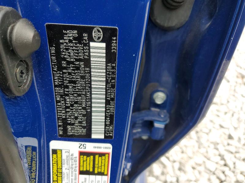 Продажа на аукционе авто 2023 Toyota Camry, vin: 4T1G11AK5PU120618, номер лота: 51799506