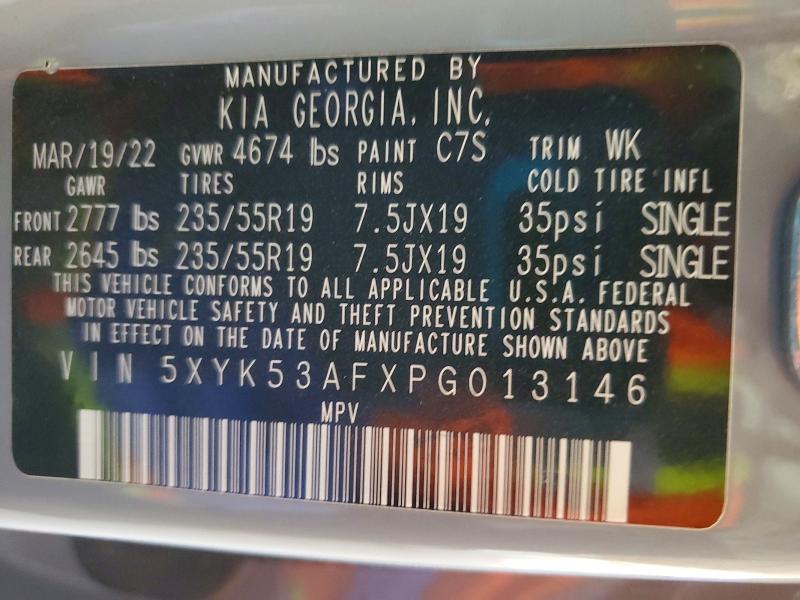 54494766 :رقم المزاد ، 5XYK53AFXPG013146 vin ، 2023 Kia Sportage مزاد بيع