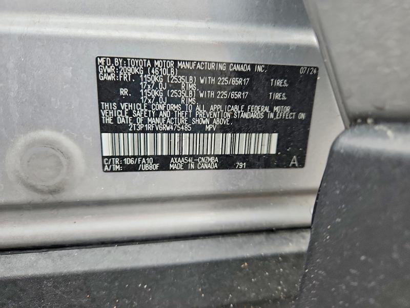 53073266 :رقم المزاد ، 2T3P1RFV6RW475485 vin ، 2024 Toyota Rav4 مزاد بيع