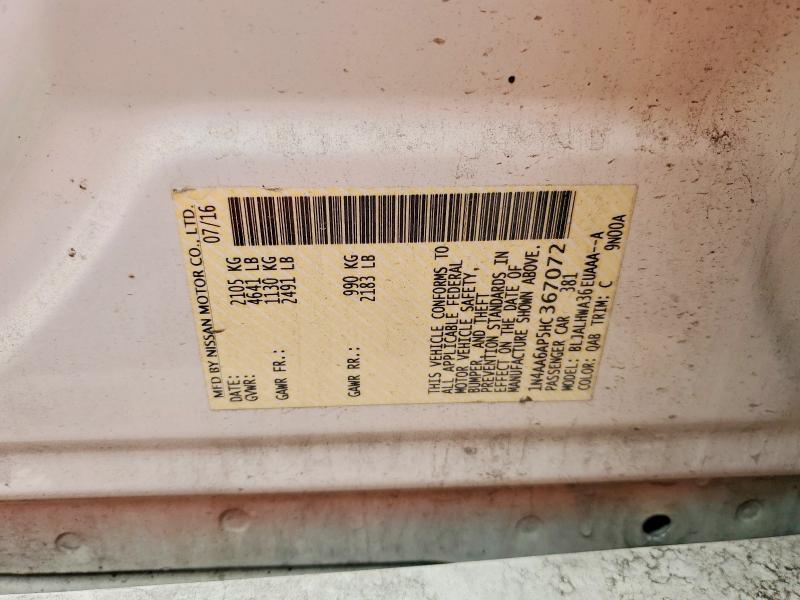 55118966 :رقم المزاد ، 1N4AA6AP5HC367072 vin ، 2017 Nissan Maxima مزاد بيع