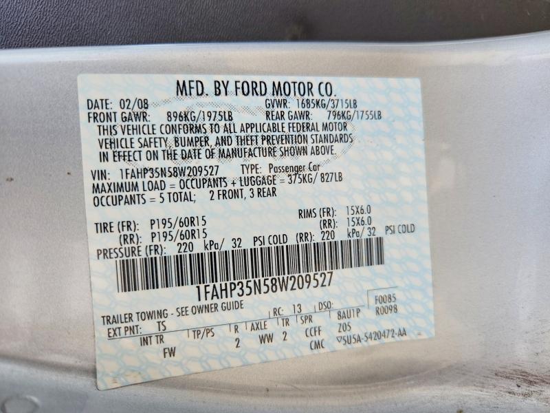 Aukcja sprzedaży 2008 Ford Focus, vin: 1FAHP35N58W209527, numer aukcji: 52751916