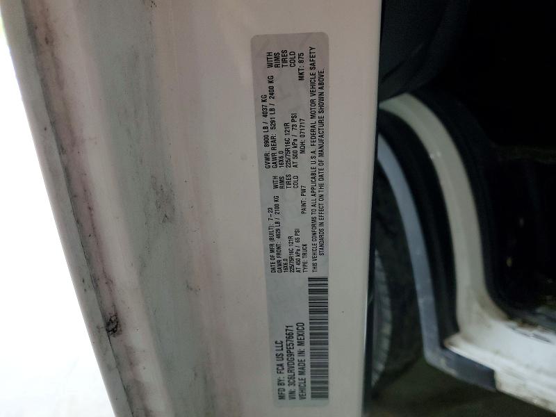 54331226 :رقم المزاد ، 3C6LRVDG9PE576671 vin ، 2023 Ram Promaster 2500 مزاد بيع
