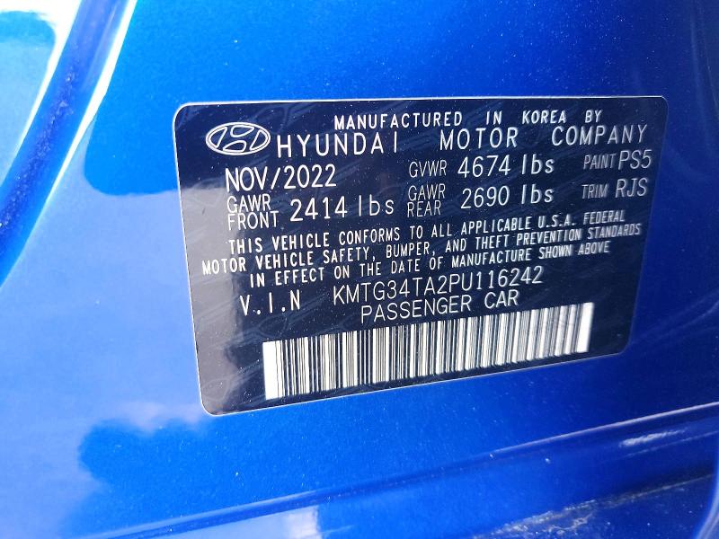 Продажа на аукционе авто 2023 Genesis G70, vin: KMTG34TA2PU116242, номер лота: 52313206