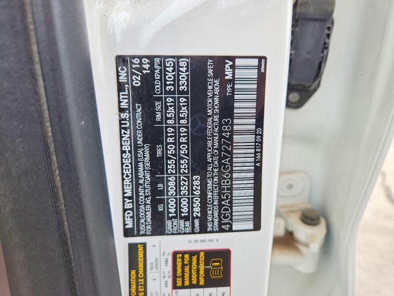 Продажа на аукционе авто 2016 Mercedes-benz Gle, vin: 4JGDA5HB6GA727483, номер лота: 52080166