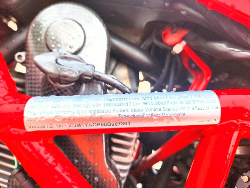 Aukcja sprzedaży 2008 Ducati Hypermotard, vin: ZDM1YACP88B007391, numer aukcji: 53429766