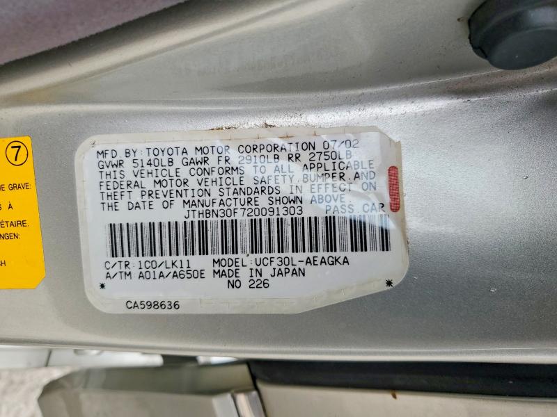 Продажа на аукционе авто 2002 Lexus Ls, vin: JTHBN30F720091303, номер лота: 54224676
