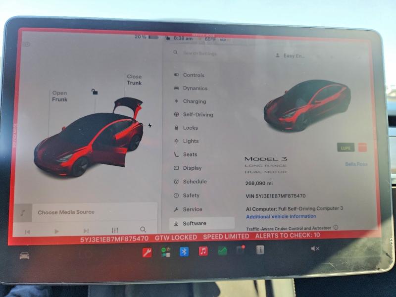 Продажа на аукционе авто 2021 Tesla Model 3, vin: 5YJ3E1EB7MF875470, номер лота: 54257036