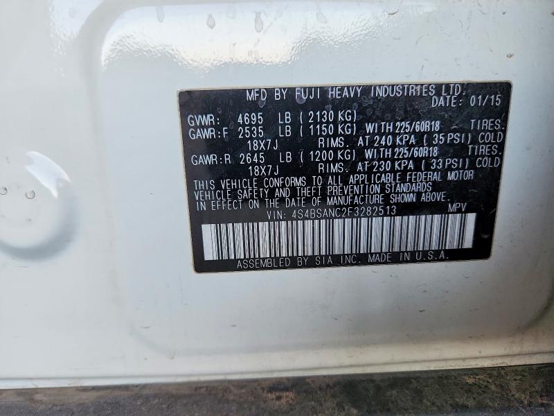 Aukcja sprzedaży 2015 Subaru Outback, vin: 4S4BSANC2F3282513, numer aukcji: 52689436