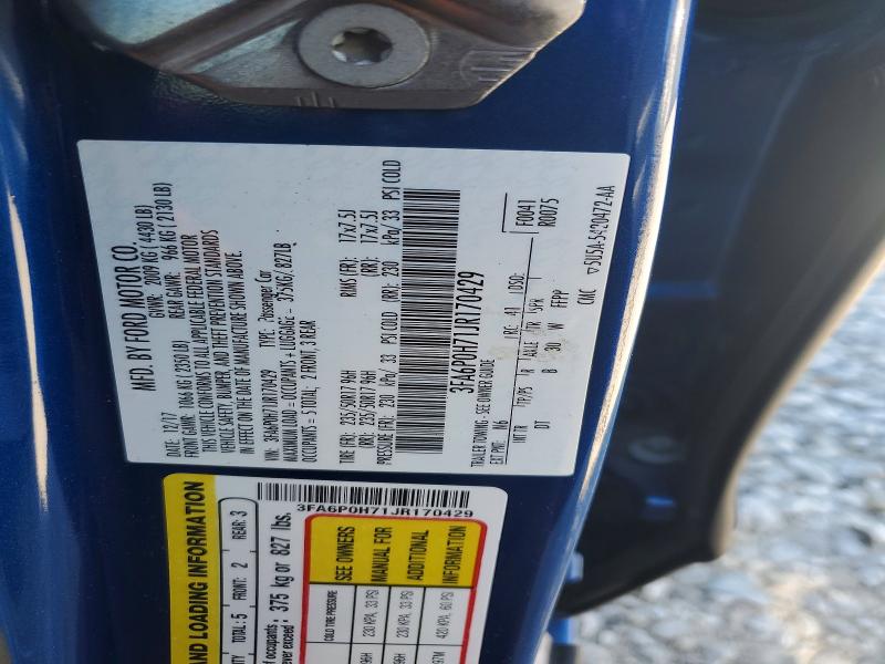 Aukcja sprzedaży 2018 Ford Fusion, vin: 3FA6P0H71JR170429, numer aukcji: 52772606