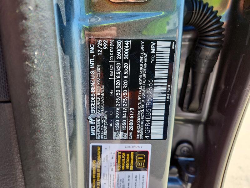 Aukcja sprzedaży 2026 Mercedes-benz Gle, vin: 4JGFB4EB5TB592666, numer aukcji: 53603516