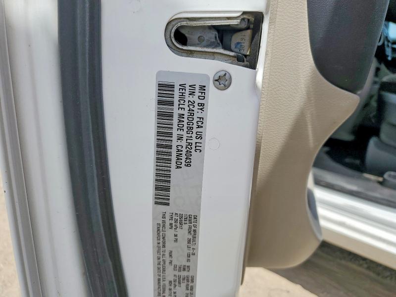 2020 Dodge Grand Caravan მანქანა იყიდება აუქციონზე, vin: 2C4RDGBG1LR240439, აუქციონის ნომერი: 55266776