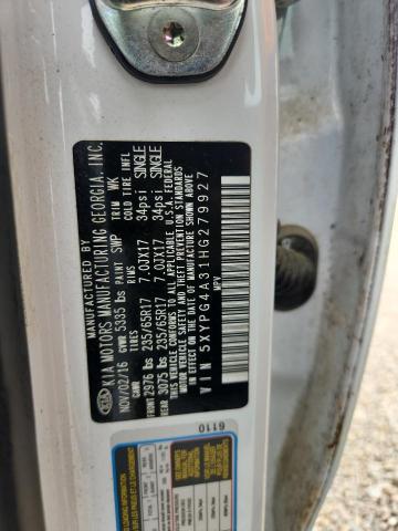 55009506 :رقم المزاد ، 5XYPG4A31HG279927 vin ، 2017 Kia Sorento مزاد بيع