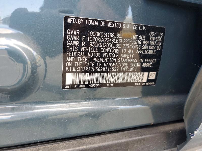 Aukcja sprzedaży 2024 Honda Hr-v, vin: 3CZRZ2H56RM711599, numer aukcji: 55013886