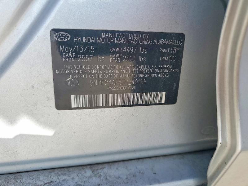 Продажа на аукционе авто 2015 Hyundai Sonata, vin: 5NPE24AF8FH240158, номер лота: 54283386