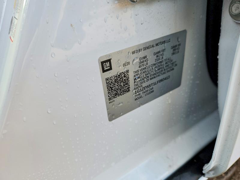 53864876 :رقم المزاد ، 1G1ZD5ST1LF093413 vin ، 2020 Chevrolet Malibu مزاد بيع
