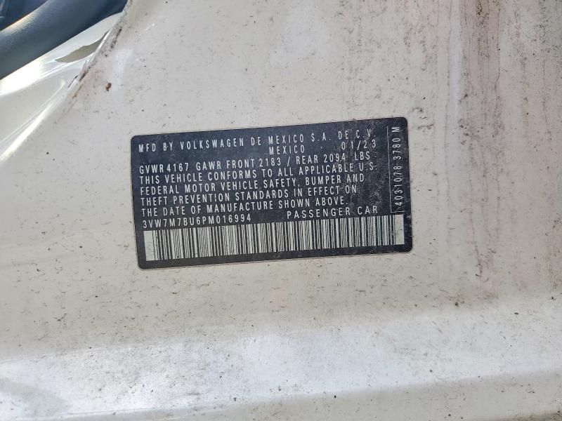 53275206 :رقم المزاد ، 3VW7M7BU6PM016994 vin ، 2023 Volkswagen Jetta مزاد بيع