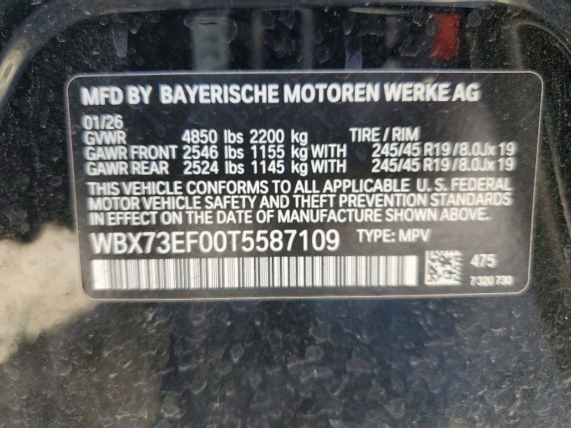 Aukcja sprzedaży 2026 Bmw X1, vin: WBX73EF00T5587109, numer aukcji: 55192016