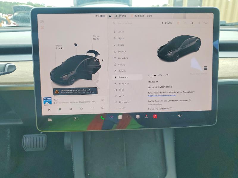 55115026 :رقم المزاد ، 5YJ3E1EA0NF188856 vin ، 2022 Tesla Model 3 مزاد بيع