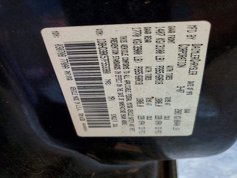 53456496 :رقم المزاد ، 1D8HD38K57F553380 vin ، 2007 Dodge Durango مزاد بيع