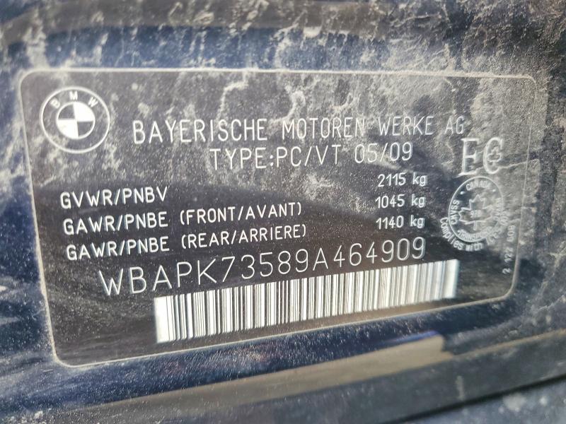 2009 Bmw 328 მანქანა იყიდება აუქციონზე, vin: WBAPK73589A464909, აუქციონის ნომერი: 52536276